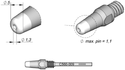 C560009 JBC Soldering tips, desoldering tips and hot air nozzles