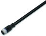 Sensor actuator cable, M12-cable socket, straight to open end, 4 pole, 5 m, PUR, black, 4 A, 756-5301/040-050