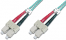 FO patch cable, SC to SC, 1 m, OM3, multimode 50/125 µm
