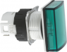 Signal light, illuminable, waistband rectangular, green, front ring black, mounting Ø 16 mm, ZB6DV3