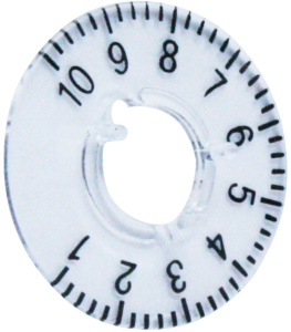 Scale disc, 1-10, 270°, for rotary knobs size 10, A4410060
