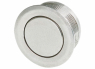 Pushbutton, 1 pole, silver, unlit , 0.125 A/48 V, mounting Ø 19 mm, IP67, 1241.2805