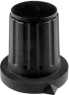 Pointer knob, 3 mm, plastic, black, Ø 12 mm, H 18 mm, 4308.3131