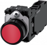 Pushbutton, red, unlit , mounting Ø 22.3 mm, IP20/IP66/IP67/IP69/IP69K, 3SU1100-0AB20-1FA0