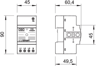 5093391 OBO Bettermann Overvoltage Protection Image 2