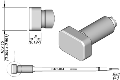 C470044 JBC Soldering tips, desoldering tips and hot air nozzles