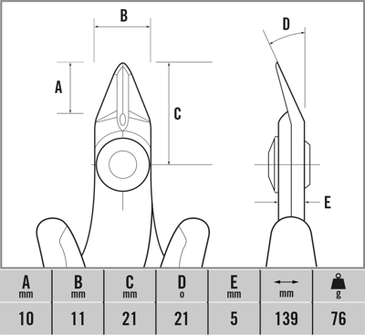 T3886 C.K Tools Side Cutters, Tip Cutters Image 2