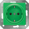 German schuko-style socket, green, 16 A/250 V, Germany, IP20, 5UB1512