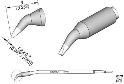 C130404 JBC Soldering tips, desoldering tips and hot air nozzles