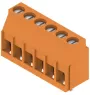 PCB terminal, 6 pole, pitch 5.08 mm, AWG 26-12, 20 A, clamping bracket, orange, 1001870000