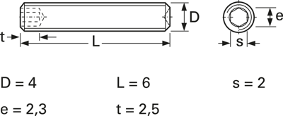 M4X6 D916-45H:A2K Screws, Threaded Rods