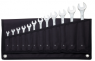 Ring spanner set, 12 pieces with bag, 6-19 mm, 15°, chromium-vanadium steel, 23825