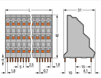 737-224 WAGO PCB Terminal Blocks Image 2