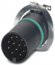 Plug, M12, 12 pole, SMD, screw locking, straight, 1411960
