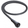 Sensor actuator cable, 7/8"-cable socket, straight to open end, 3 pole, 3 m, PUR, black, 8 A, 13532