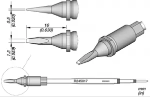 R245017 JBC Soldering tips, desoldering tips and hot air nozzles