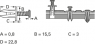 Screw-type blind rivet, MH 6.3 to 6.8, CR 2.5 to 8.0 mm, PA 6.6, black, 27026070, A 0.8, B 15.5, C 3.0, D 22.8 mm