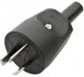 Mains plug, Australia, 10 A/250 V, black