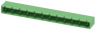 Pin header, 12 pole, pitch 7.62 mm, angled, green, 1728950
