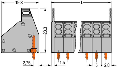 806-211 WAGO PCB Terminal Blocks Image 2