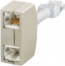 Adapter RJ45 male to 2 x RJ45 female (4-pin each), IE-CSM 1 set