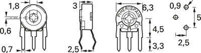 PT 6 K H 105 A Piher Trimmer Potentiometers Image 2