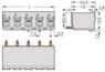 Socket header, 4 pole, pitch 7.5 mm, straight, light gray, 2092-3174