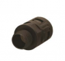 Straight hose fitting, M12, 10 mm, polyamide, IP68, black, (L) 12 mm