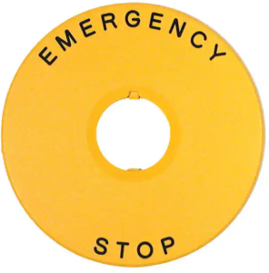 Emergency stop sign, for emergency stop switch, HWAV-27-Y