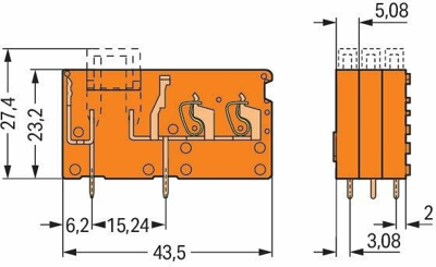 742-166 WAGO PCB Terminal Blocks Image 2