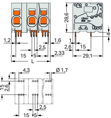 2636-1353 WAGO PCB Terminal Blocks Image 2