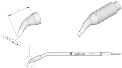 C250404 JBC Soldering tips, desoldering tips and hot air nozzles