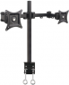 Desk mount, (L x H) 756 x 446 mm, for 2 LCD TV LED 13 to 27 inch, max. 20 kg, ICA-LCD-482-D