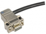 D-Sub connector housing, size: 1 (DE), angled 70°, cable Ø 3.5 to 8.6 mm, thermoplastic, shielded, silver, 09670090448