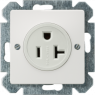 NEMA socket outlet, white, 20 A/125 V, IP20, 5UB1534