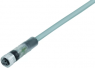 Sensor actuator cable, M8-cable socket, straight to open end, 3 pole, 2 m, PVC, gray, 4 A, 77 3606 0000 20003-0200