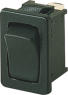 Rocker switch, black, 1 pole, (On)-Off-(On), changeover switch (1 pole), 6 (2) A/250 VAC, IP40, unlit, unprinted