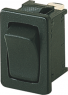 Rocker switch, black, 1 pole, On-Off-On, Changeover switch, 6 (2) A/250 VAC, IP40, unlit, unprinted