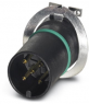Plug, M12, 5 pole, SMD, screw locking, straight, 1412012