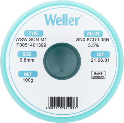 WSW SCN M1 0,8MM 100G Weller Solder Wires Image 3