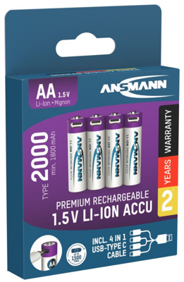 1312-0036 Ansmann Round Cell Batteries, 9V Block Batteries Image 3