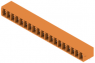Pin header, 19 pole, pitch 3.81 mm, angled, orange, 1942240000