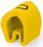 PVC cable maker, imprint "U", (L) 4.5 mm, max. bundle Ø 3.2 mm, yellow, EC5214-000