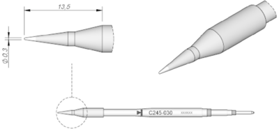 C245030 JBC Soldering tips, desoldering tips and hot air nozzles