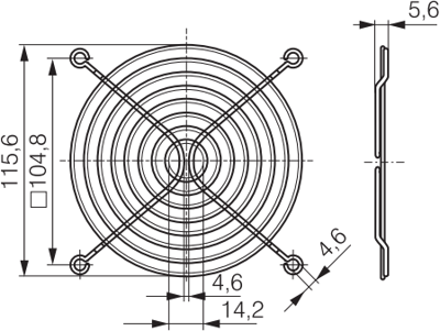 LZ 30-3 ebm-papst Finger Guards, Fan Covers Image 2