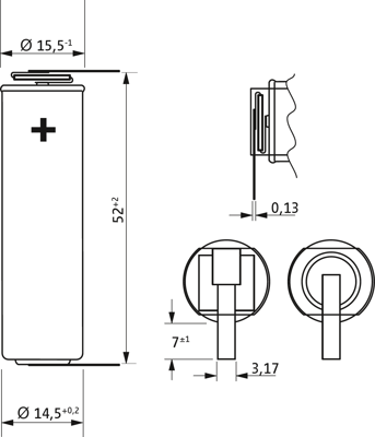 1331155202 Tadiran Batteries Round Cell Batteries, 9V Block Batteries Image 2