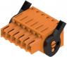 Socket header, 6 pole, pitch 3.5 mm, straight, orange, 1691610000