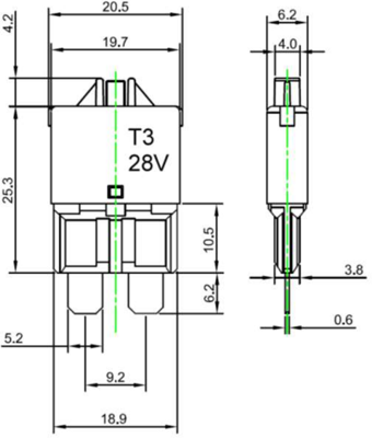 340027-MANUAL RESET ESKA Erich Schweizer Automotive Blade Fuses Image 2