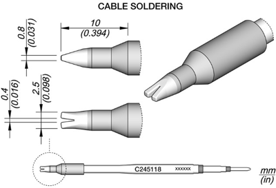 C245118 JBC Soldering tips, desoldering tips and hot air nozzles Image 1