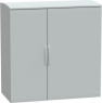 Control cabinet, (H x W x D) 1250 x 1250 x 620 mm, IP44, polyester, light gray, NSYPLAT12126G